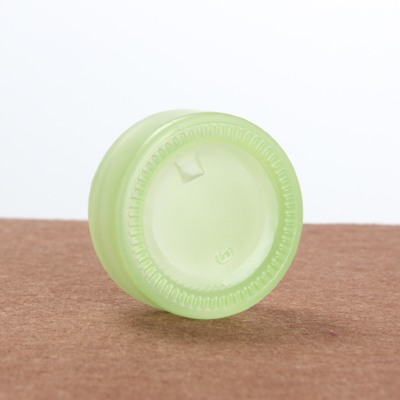 20g green matte glass cream jar skin care products eye cream cosmetic container with wood grain plastic lid