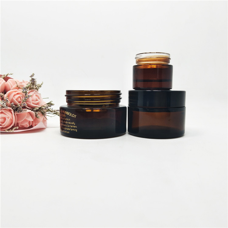 20g luxury amber cream jar frosted for moisturizing cream