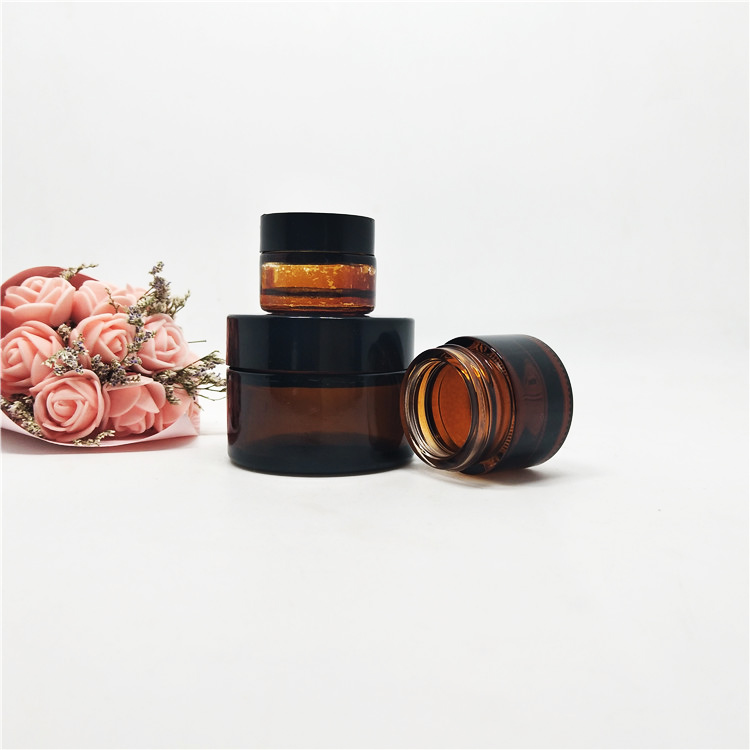 20g luxury amber cream jar frosted for moisturizing cream
