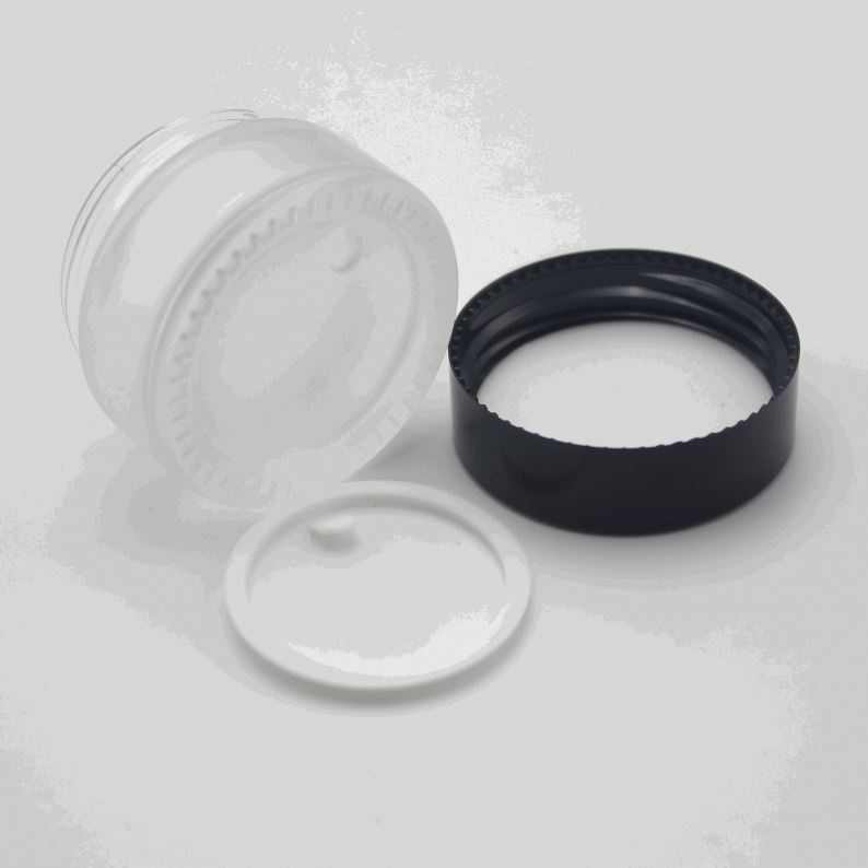 20g matte glass cosmetic lip balm containers jar with black lid MGJ-619Y