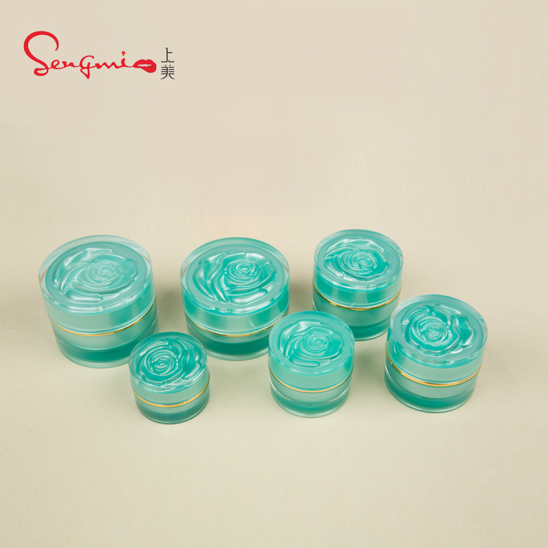 20g ml Empty Acrylic Jars Set Empty Green Cosmetic Container Skincare Cream jar # 5g/10g/15/30g available