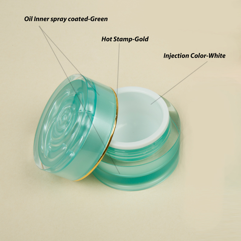 20g ml Empty Acrylic Jars Set Empty Green Cosmetic Container Skincare Cream jar # 5g/10g/15/30g available