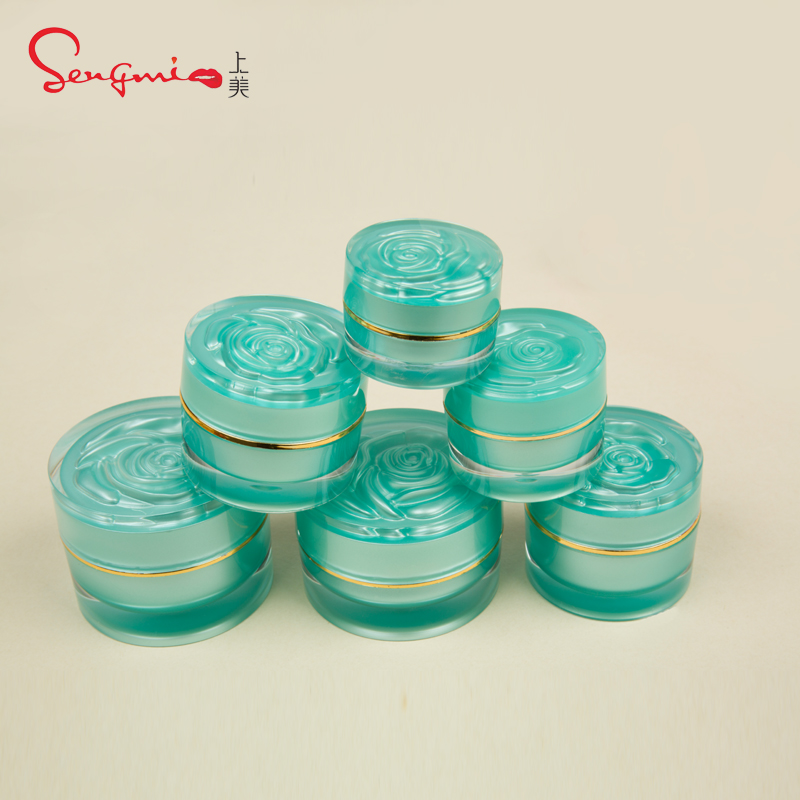 20g ml Empty Acrylic Jars Set Empty Green Cosmetic Container Skincare Cream jar # 5g/10g/15/30g available