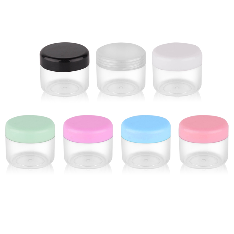20g mult-colors plastic cream jar cosmetic paillette container Plastic Cosmetics Jar
