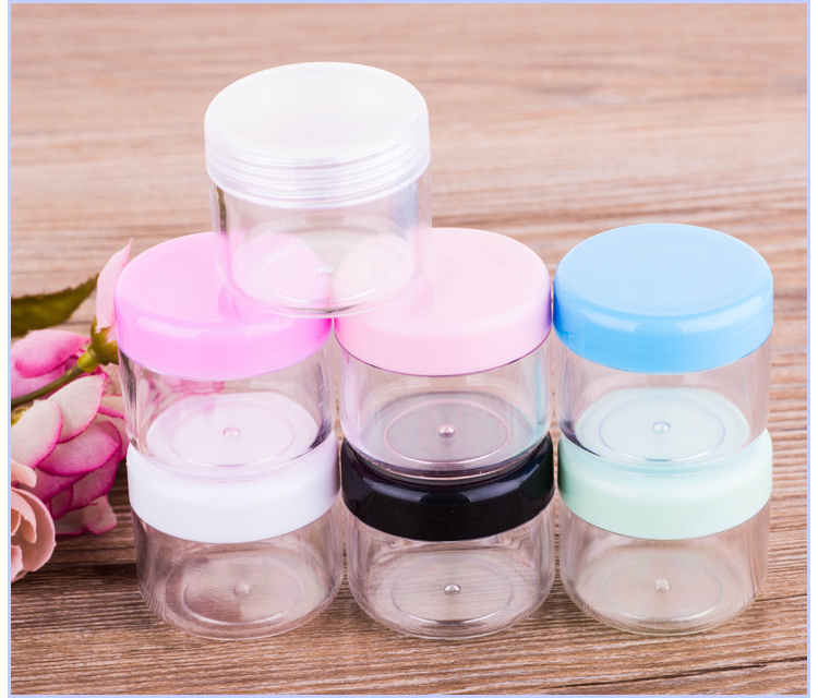 20g mult-colors plastic cream jar cosmetic paillette container Plastic Cosmetics Jar