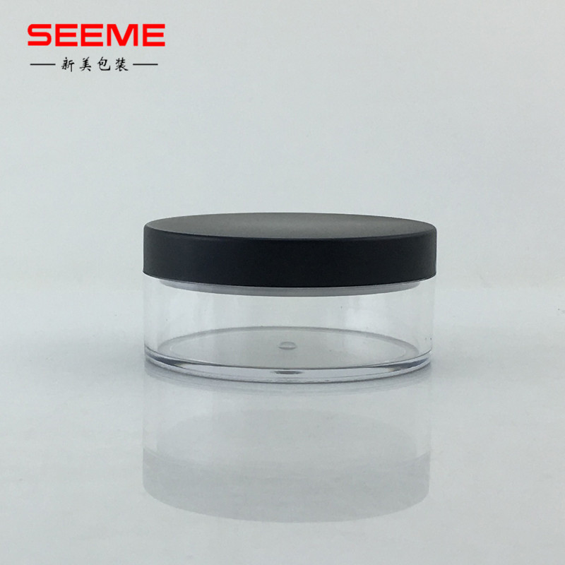 20g plastic clear transparent frosted make up powder case cosmetic jar