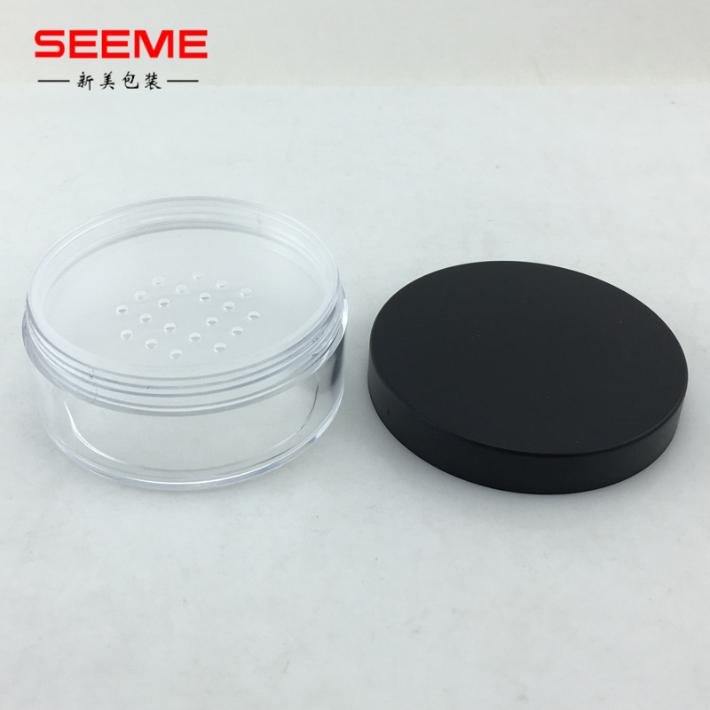 20g plastic clear transparent frosted make up powder case cosmetic jar
