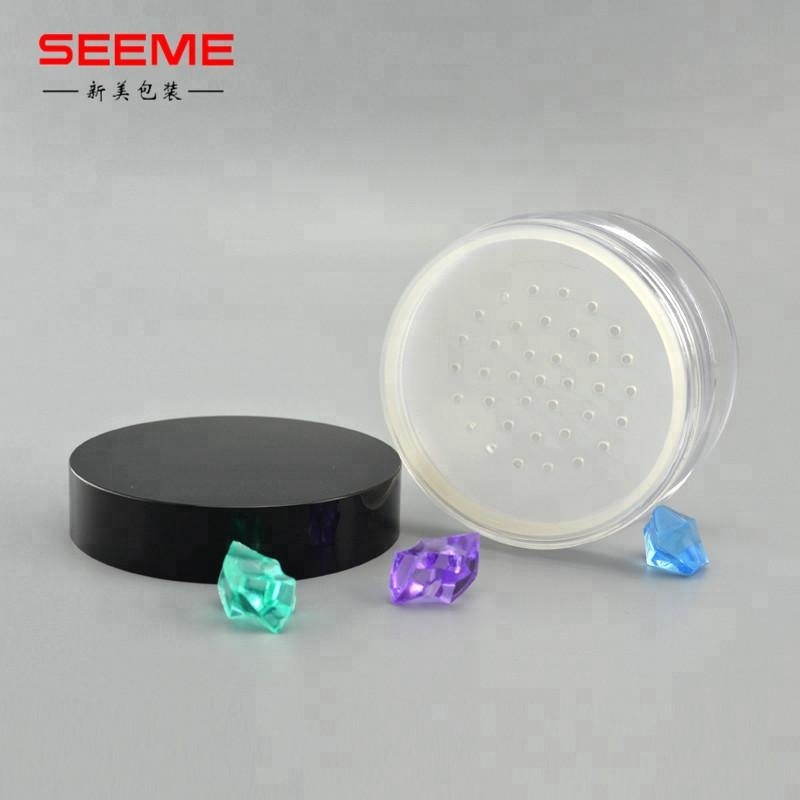 20g plastic clear transparent frosted make up powder case cosmetic jar