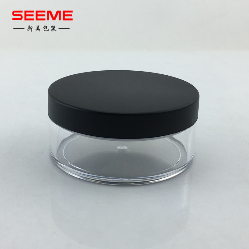 20g plastic clear transparent frosted make up powder case cosmetic jar