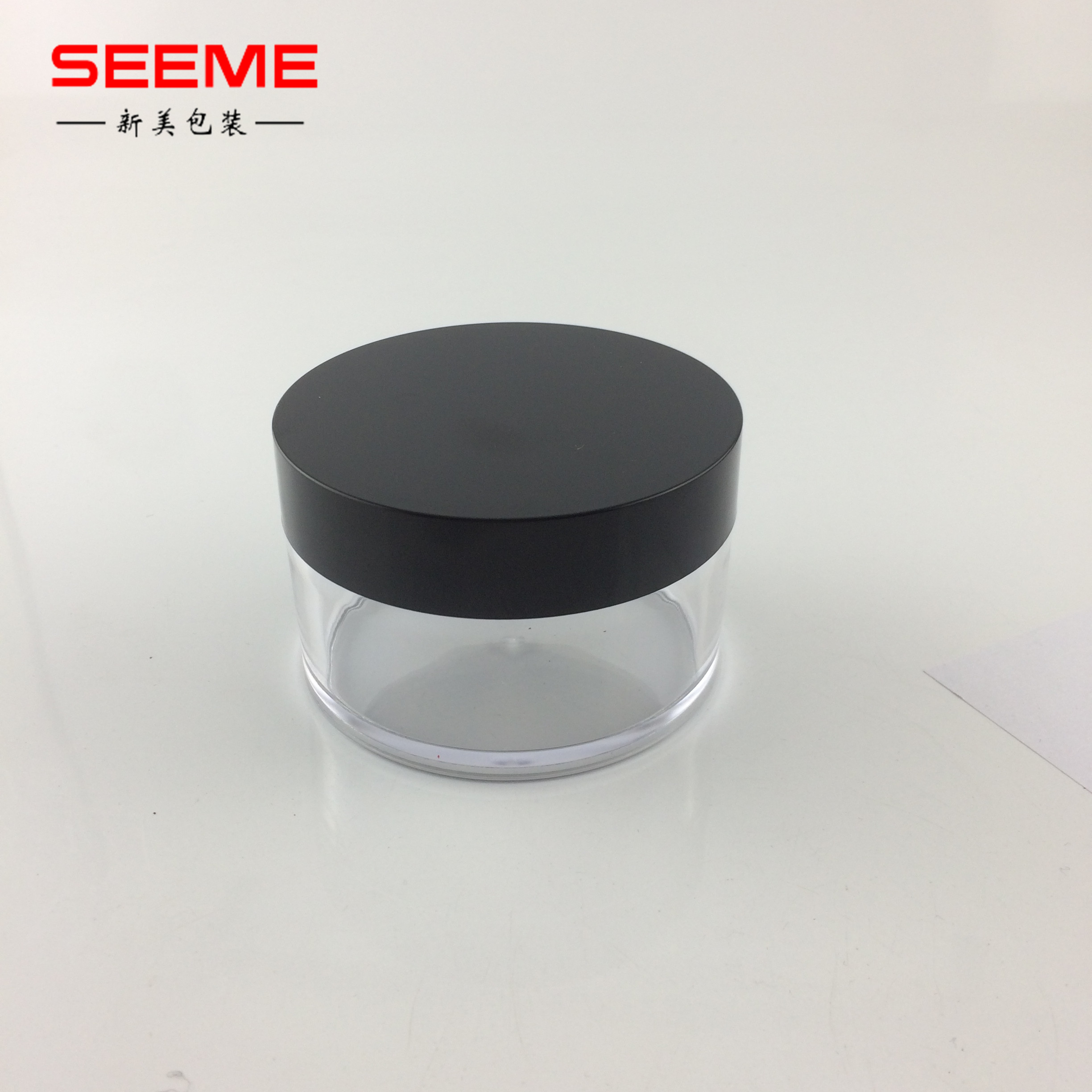 20g plastic clear transparent frosted make up powder case cosmetic jar
