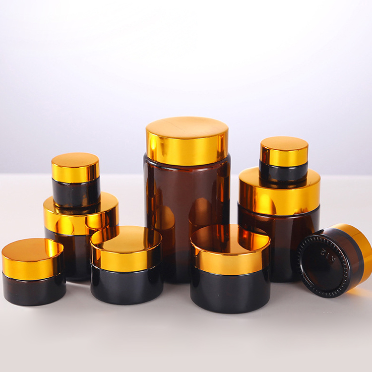 20g round wholesale glass cosmetic cream jar with UV cap