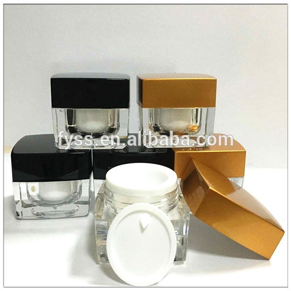 20g small square shape acrylic jar cosmetic jar cream jar