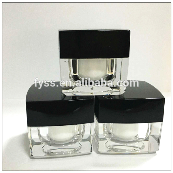 20g small square shape acrylic jar cosmetic jar cream jar