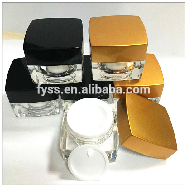 20g small square shape acrylic jar cosmetic jar cream jar