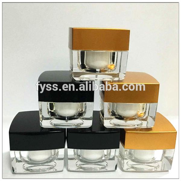 20g small square shape acrylic jar cosmetic jar cream jar
