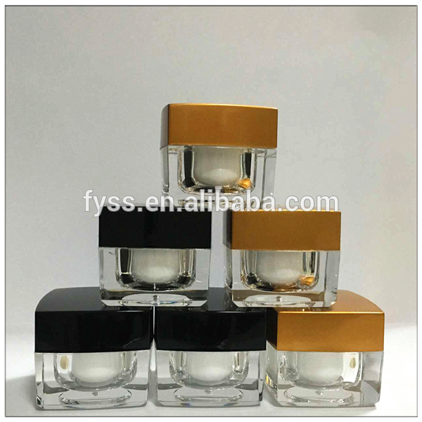 20g small square shape acrylic jar cosmetic jar cream jar