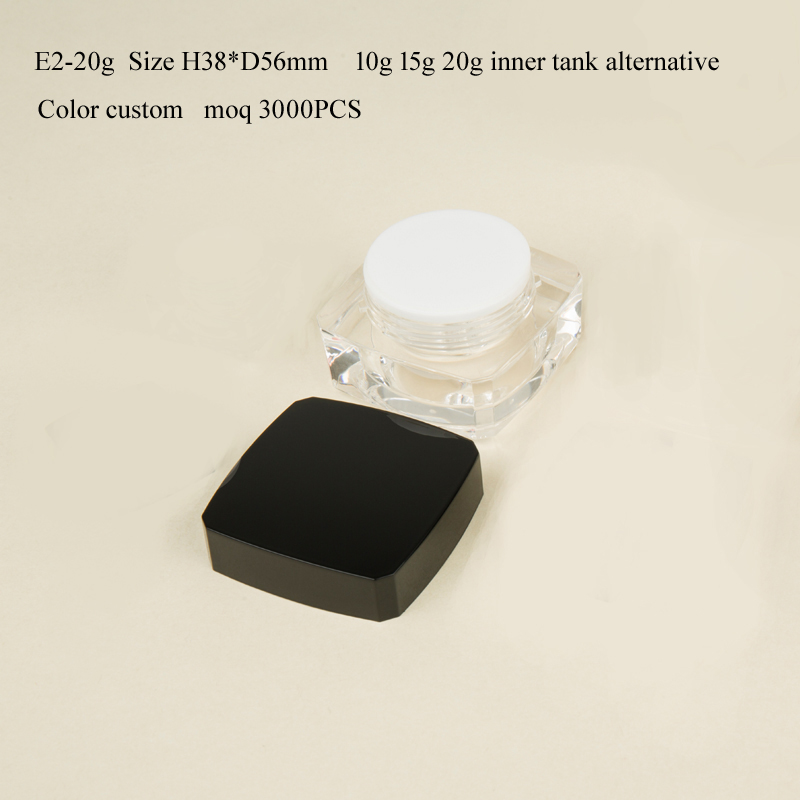 20g square acrylic pot 20gram acrylic jar plastic cosmetic cream jar with screw cap # 10g 15g 20g 50g available