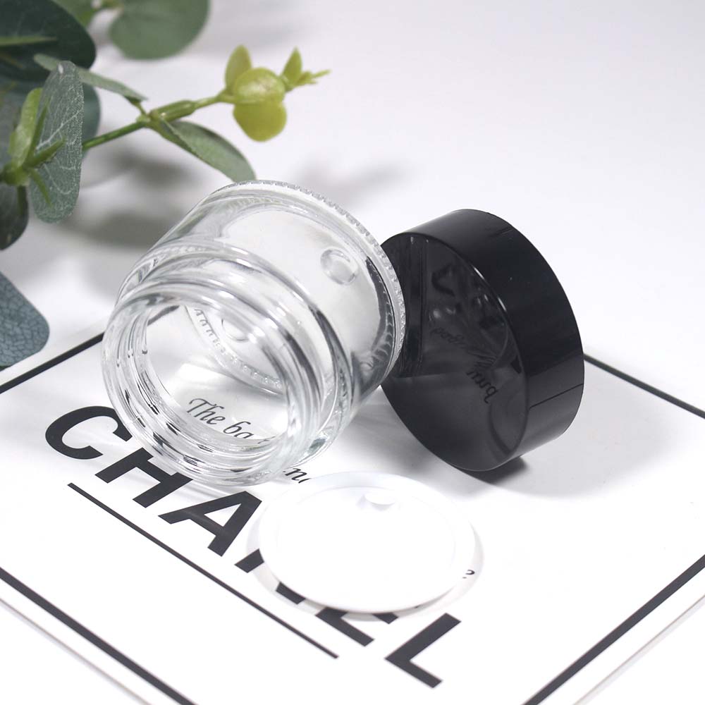 20g transparency glass skin care cream jar with lid cosmetics packaging empty glass jar