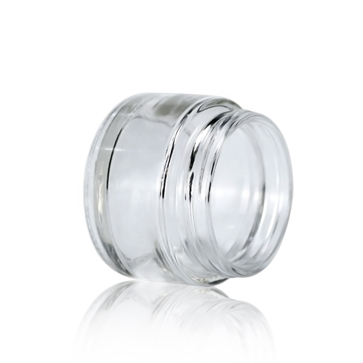 20g transparent glass cosmetic face cream jar with matte sliver cap glass bottle for eye cream glass spray bottle