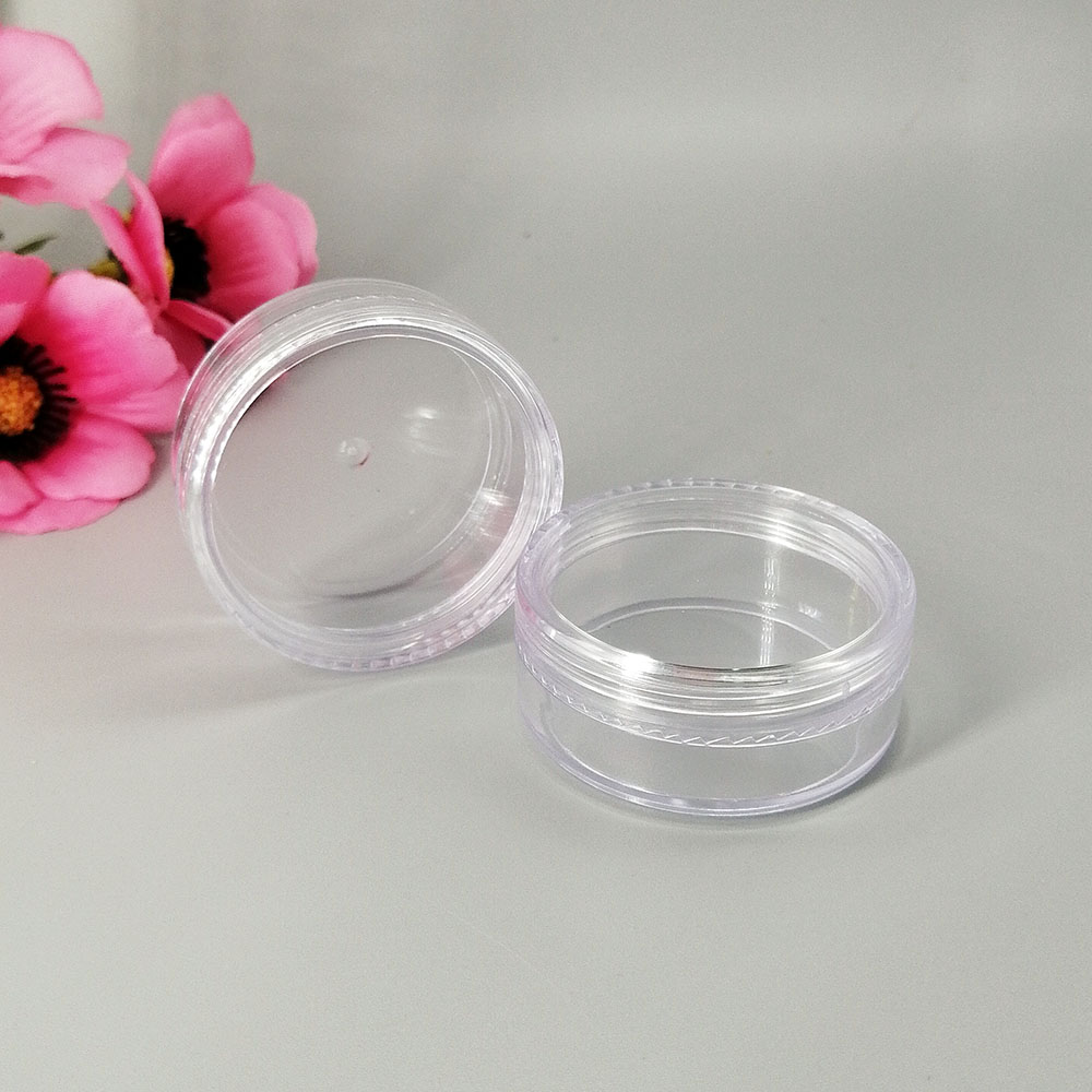 20g transparent loose powder empty jar cosmetic packaging container with puff and sieve