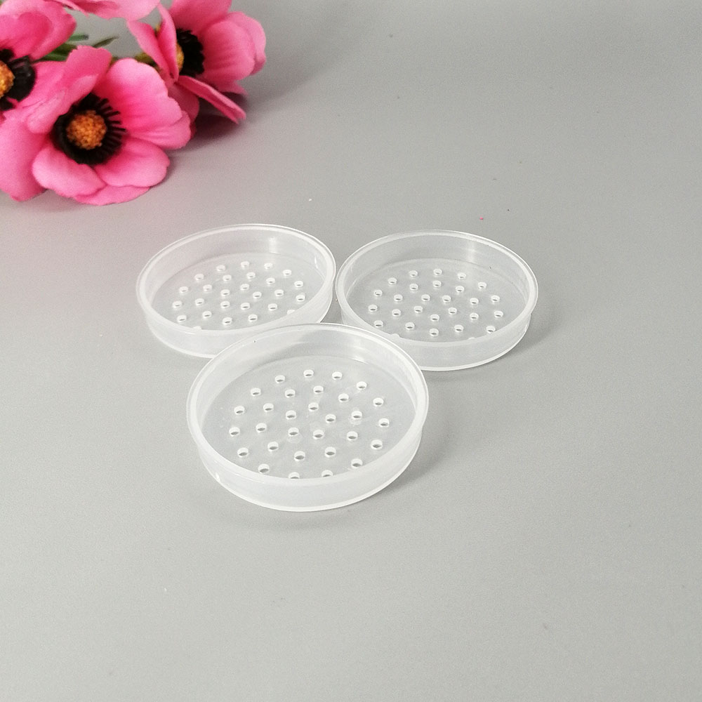 20g transparent loose powder empty jar cosmetic packaging container with puff and sieve