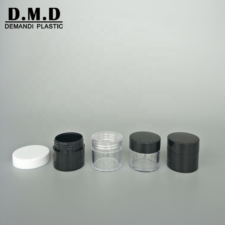 20grams 20 ml 20ml 20 grams plastic empty clear transparent cosmetic small tall jar with lid