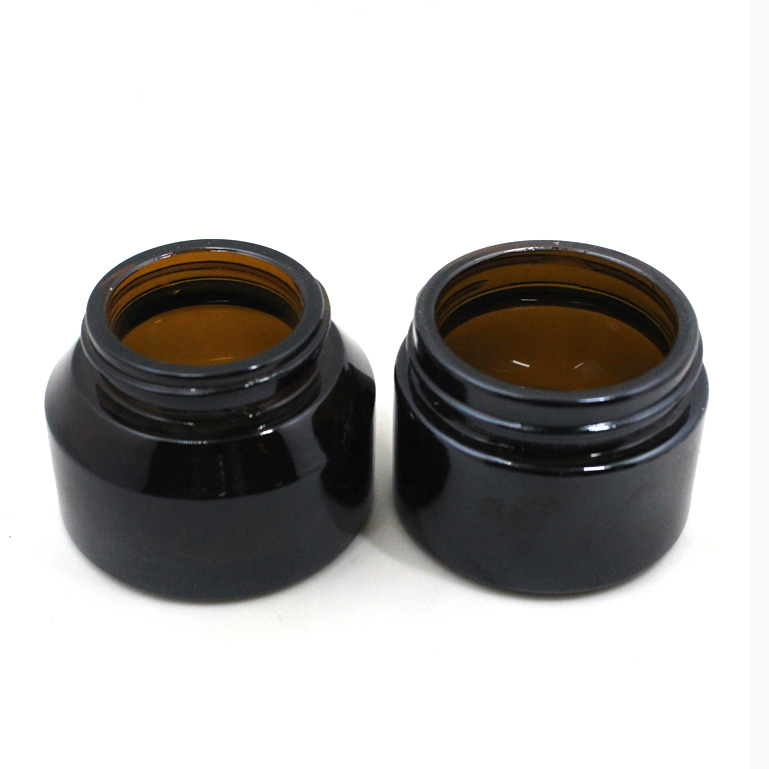 20ml 1 oz 2 oz 30ml 30 ml 50ml 60ml 100ml empty cosmetic cream amber glass jar with gold silver black lid