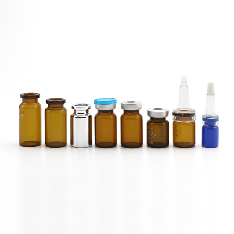 20ml 15ml 10ml clear amber tubular glass vials with screw cap wholesale