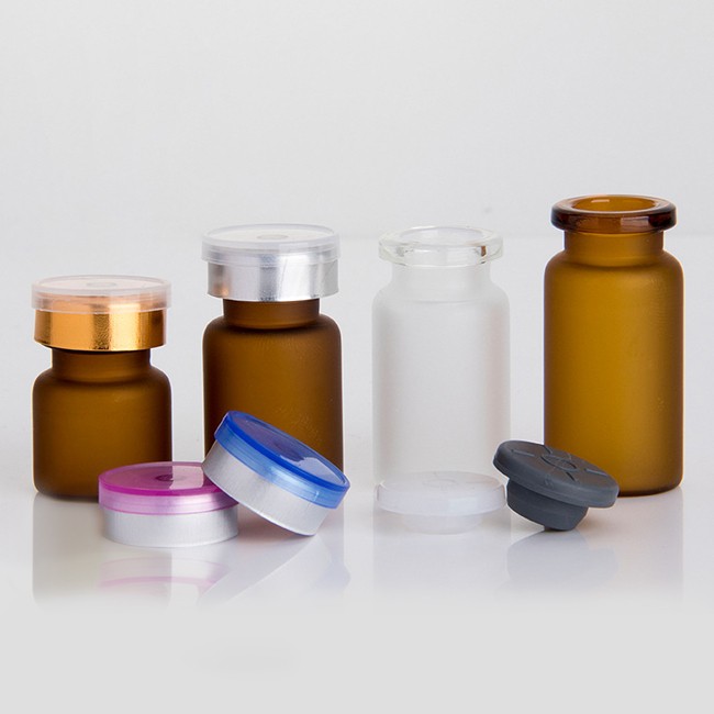20ml 15ml 10ml clear amber tubular glass vials with screw cap wholesale