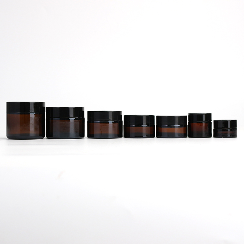 20ml 1oz 2oz 30ml 30 ml 50ml 60ml 100ml empty cosmetic cream amber glass jar with lid