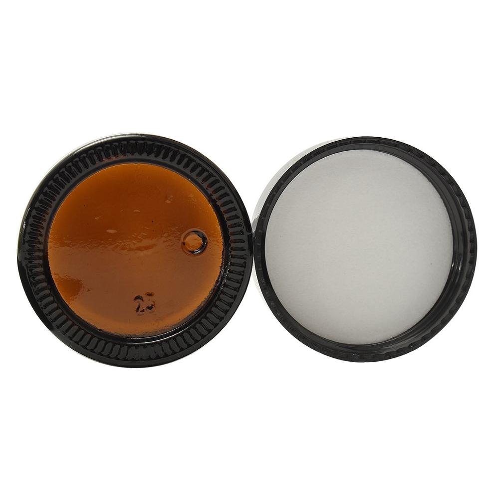 20ml 20g Amber Glass Cream Screwtop Jar with Black Plastic Lid