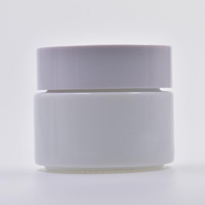20ml 20g white screw cap cosmetic container for skin care sample testing jars glass bottle empty makeup face cream jar with lids