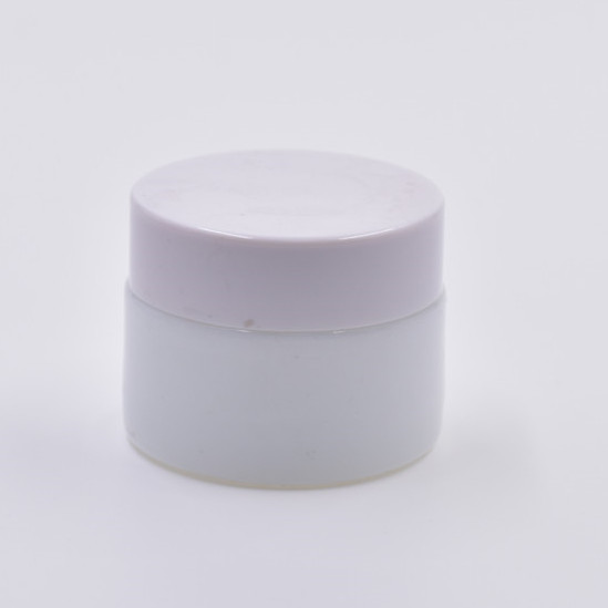20ml 20g white screw cap cosmetic container for skin care sample testing jars glass bottle empty makeup face cream jar with lids