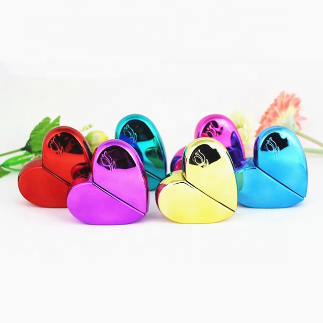 20ml 25ml refilled Aluminum spray perfume bottles with heart shaped