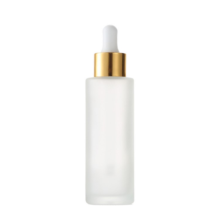 20ml 30 ml 40ml 50ml 60ml 80ml 100ml clear color round cylinder flat shoulder glass dropper bottle for serum essential oil