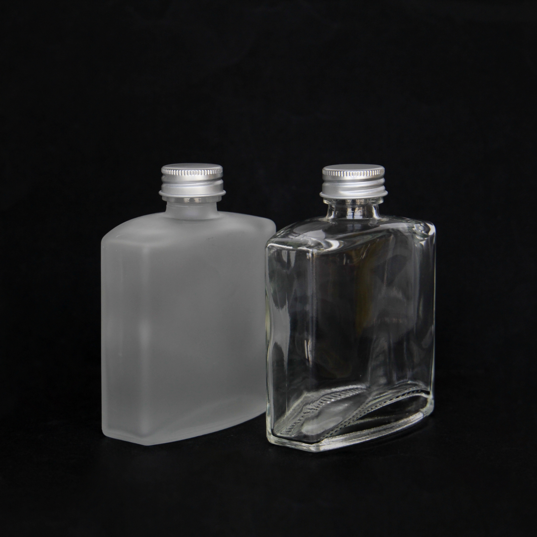20ml 300ml Square Shape Flat Glass Hip Flask Cold Brew Coffee Bottles Kombucha Ice Tea Glass Packaging Bottles