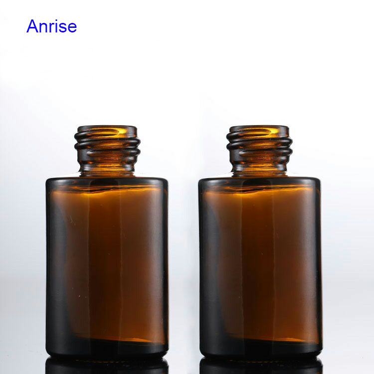 20ml 30ml 1 oz Amber Clear Matte Frosted Glass Flat Shoulder Cosmetic Serum Lotion White Dropper Bottle