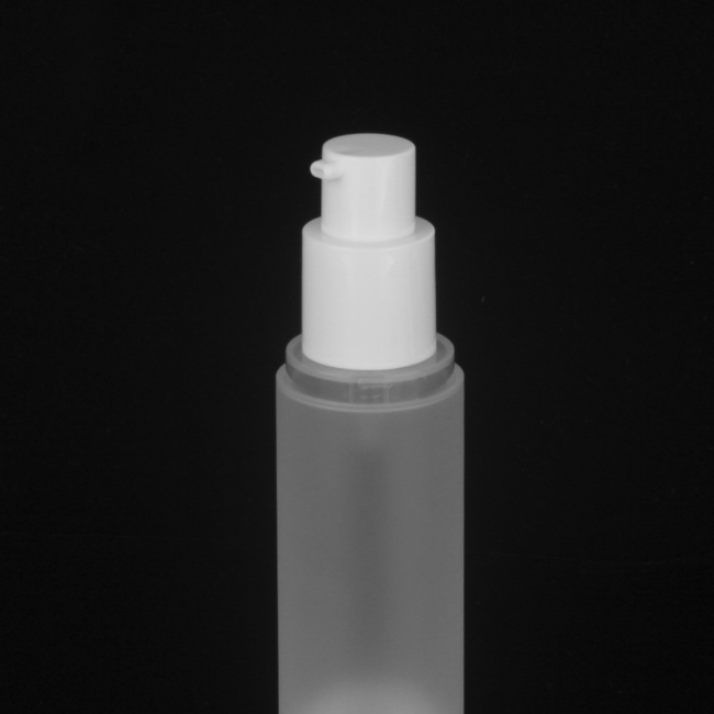 20ml 30ml 40ml 50ml plastic cosmetic transparent matte spray bottle frosted Airless lotion bottle with white cap