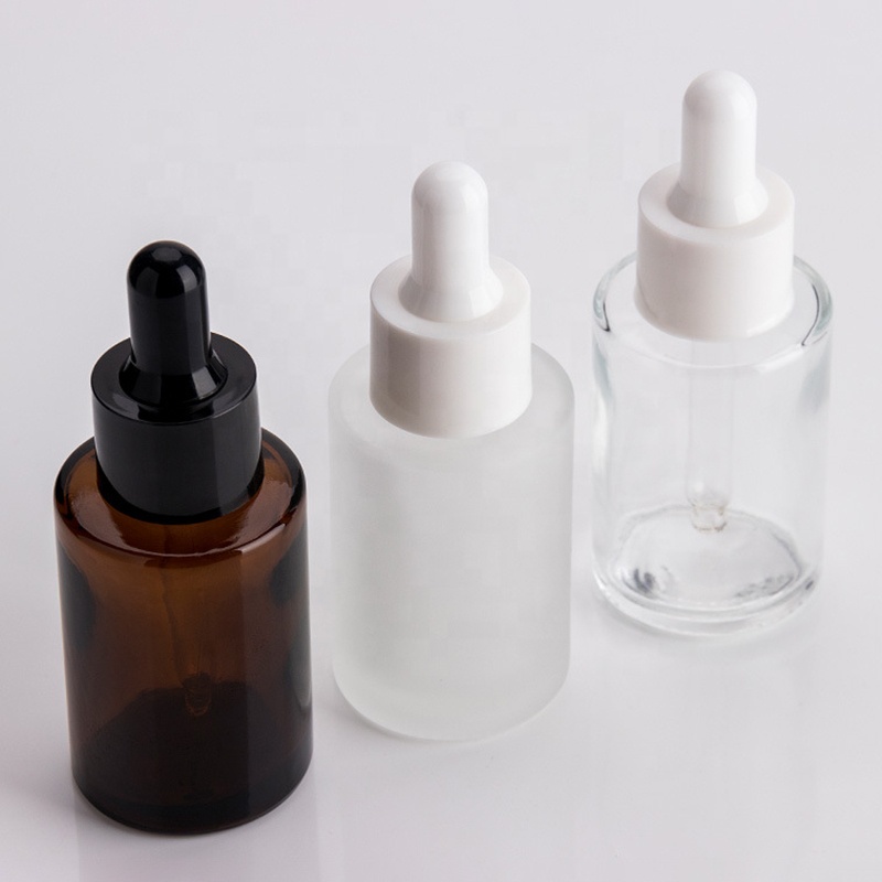 20ml 30ml 40ml white frosted glass dropper bottle glass cosmetic bottle for essential oil with dropper