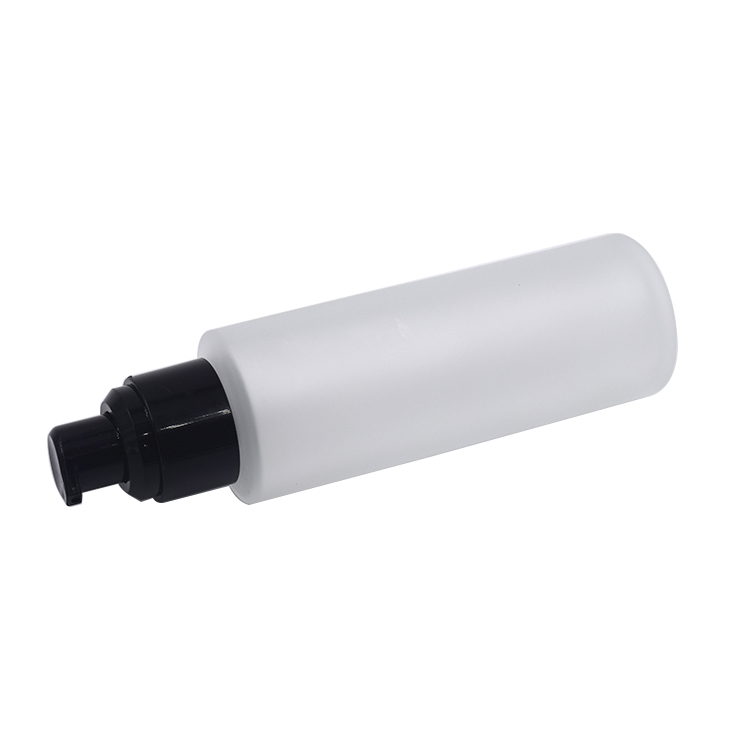 20ml 30ml 50ml 100ml 120ml 150ml hot sale clear frosted matte white container liquid bottle with black pump bottle