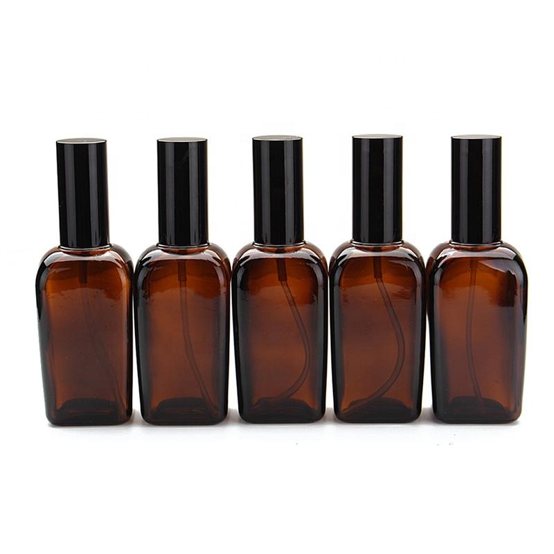 20ml 30ml 50ml 100ml Amber Glass spray bottle With Black sprayer Empty Essential Oil bottle