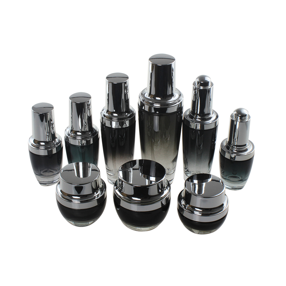20ml 30ml 50ml 100ml Cosmetic Glass Bottle Packaging with Lotion Pump and 20g 30g 50g Empty Glass Cream Jar for Face