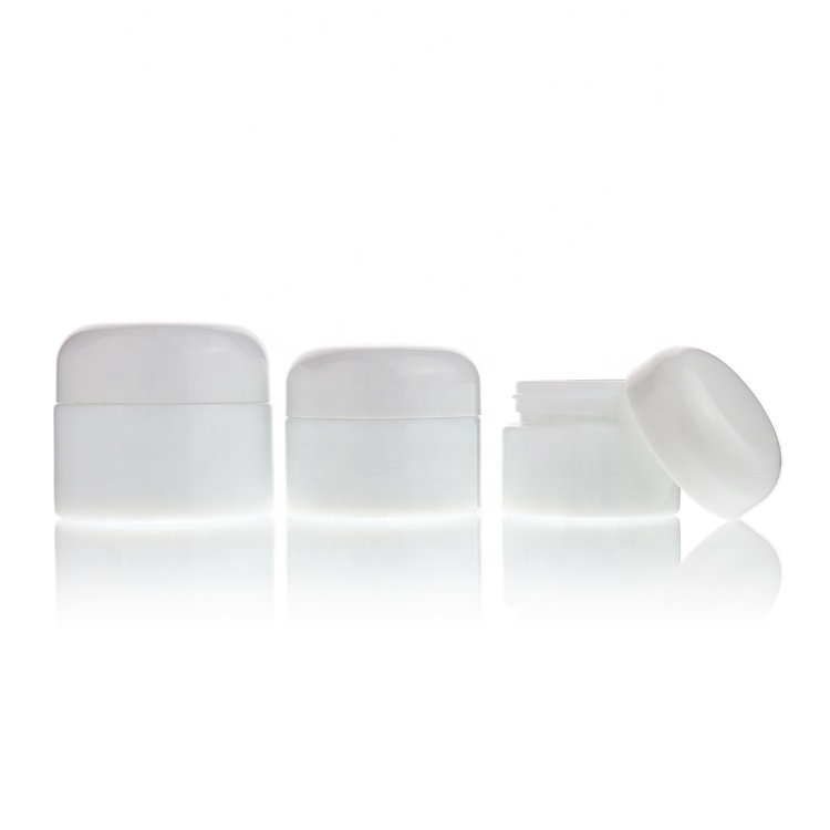 20ml 30ml 50ml 100ml Empty White Glass Cosmetic Face Cream Jar Cosmetics Packaging Containers