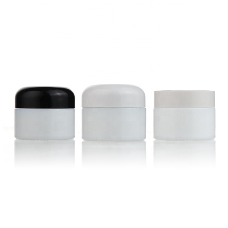 20ml 30ml 50ml 100ml Empty White Glass Cosmetic Face Cream Jar Cosmetics Packaging Containers