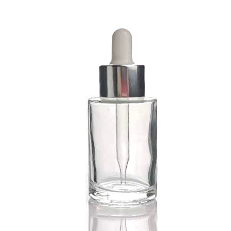 20ml 30ml 50ml 100ml essential oil serum flat shoulder frosted clear glass dropper bottle