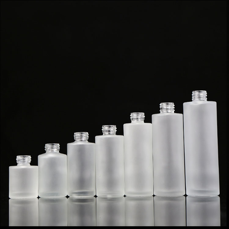 20ml 30ml 50ml 100ml essential oil serum flat shoulder frosted clear glass dropper bottle