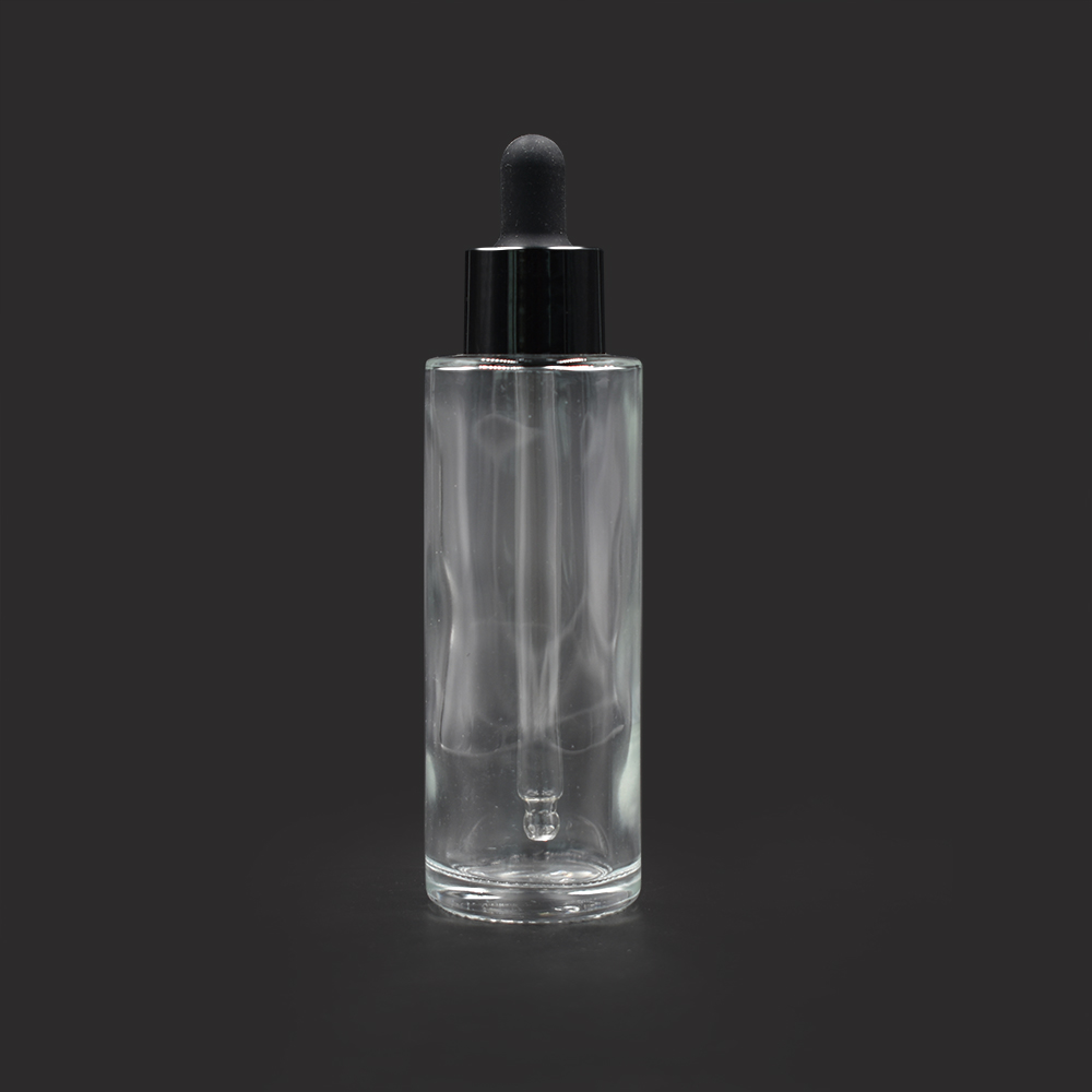 20ml 30ml 50ml 100ml flat shoulder clear frosted glass dropper bottle