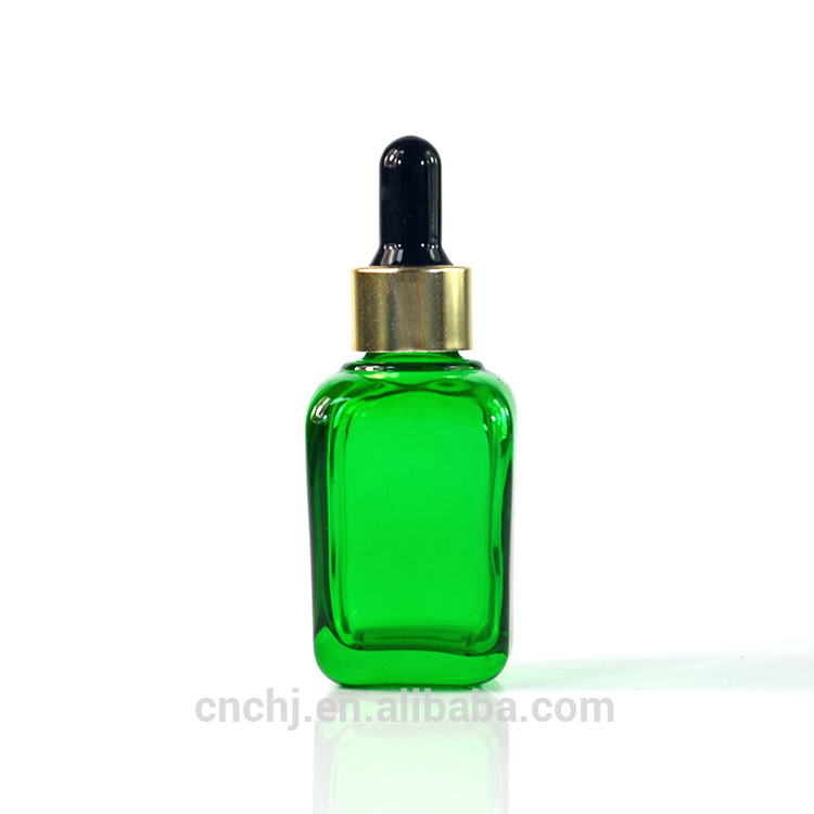 20ml 30ml 50ml 100ml square blue glass dropper bottles colored dripper e-liquid bottles