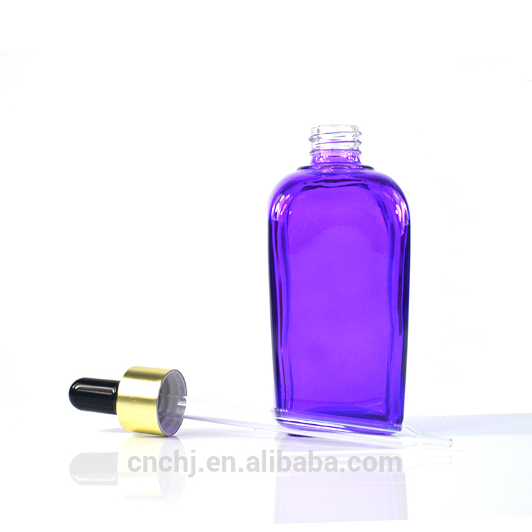 20ml 30ml 50ml 100ml square blue glass dropper bottles colored dripper e-liquid bottles
