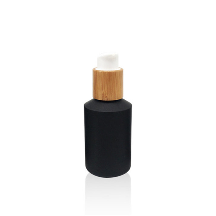 20ml 30ml 50ml 60ml 100ml 120ml 1oz 2oz 4oz frosted green glass cream jar with bamboo lid